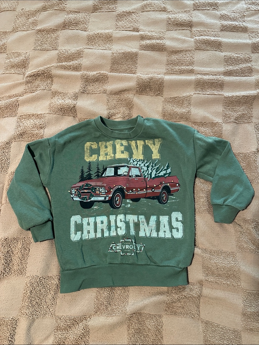 Chevy Christmas Green Graphic Sweatshirt